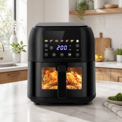 High-Performance 8L Air Fryer with Touch Control in Black