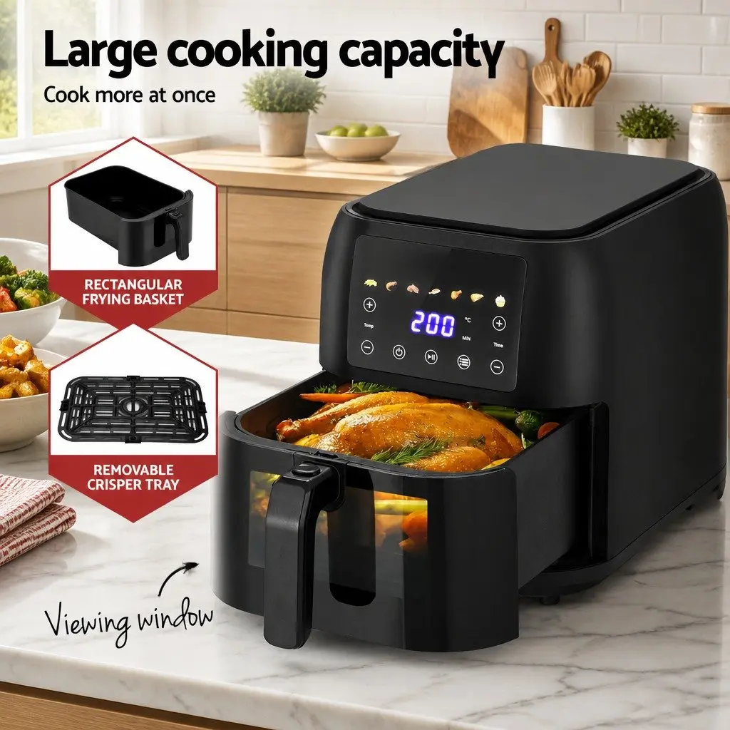 Air Fryer 8L LCD Touch Control Black
