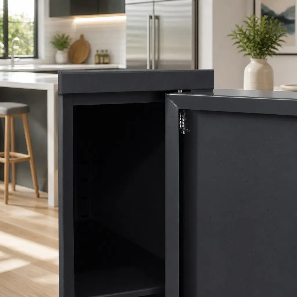 Buffet Sideboard Cold Rolled Steel 100cm Charcoal Black