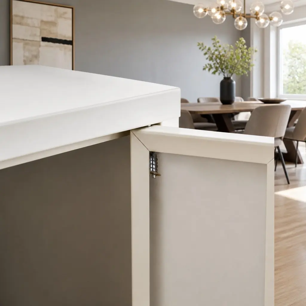 White Metal Buffet Sideboard Storage Cabinet