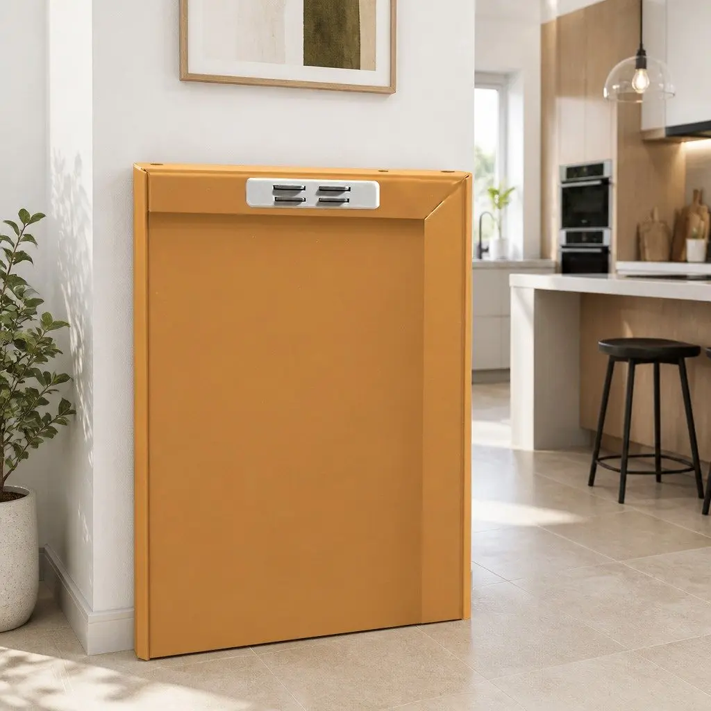 Metal Sideboard Buffet Cabinet Cold Rolled Steel 100cm Yellow