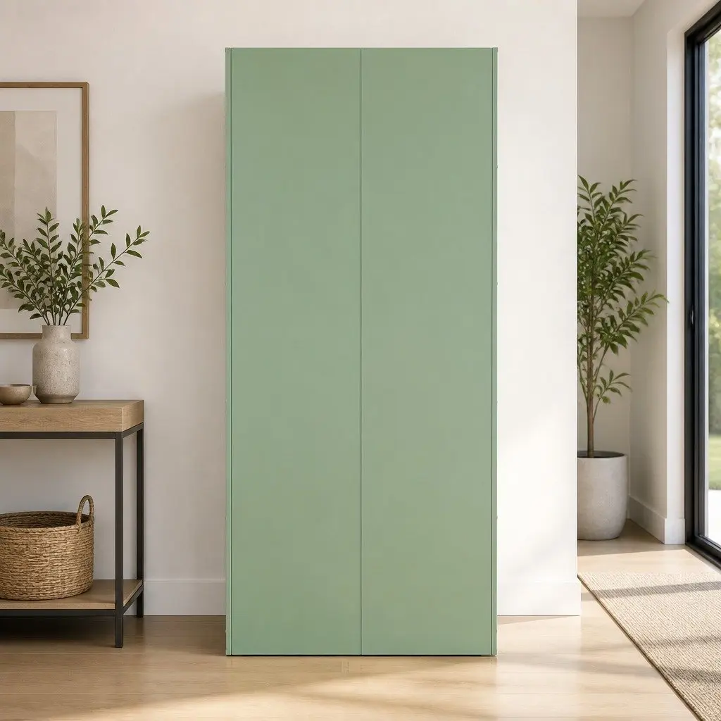 Light Green 5-Tier Buffet Sideboard with Steel Construction