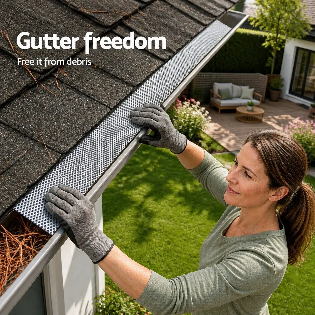 Gutter Guard Aluminium Mesh 100x20cm Silver 60M