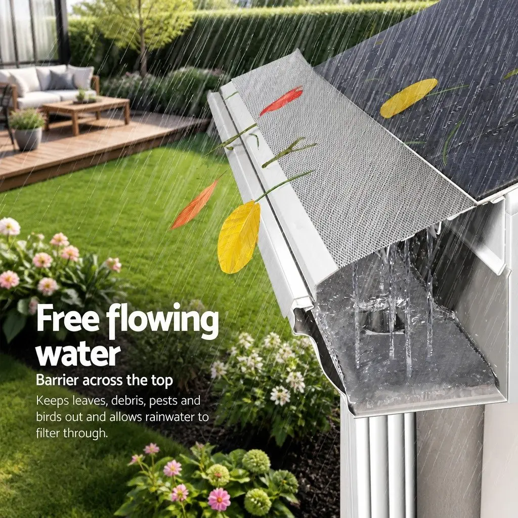 Gutter Guard Aluminium Mesh 100x20cm Silver 60M