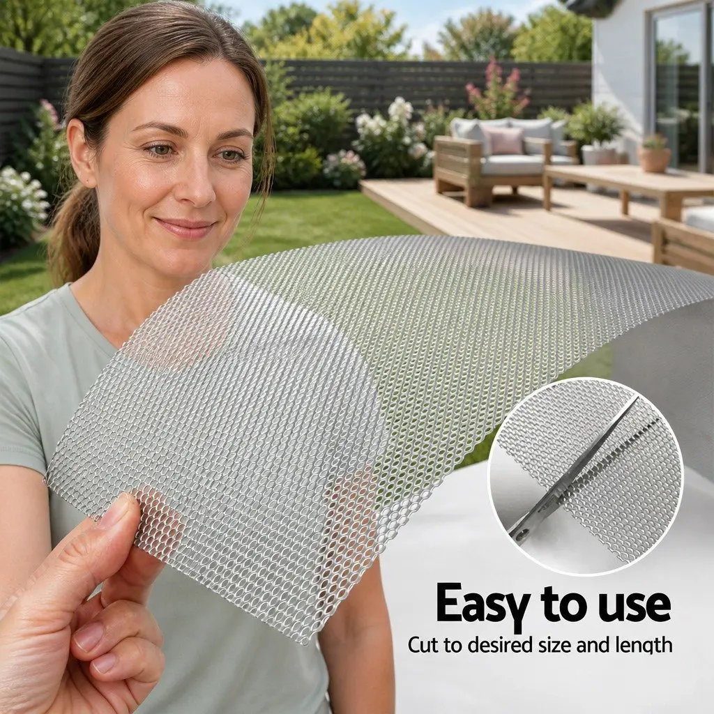 Gutter Guard Aluminium Mesh 100x20cm Silver 60M