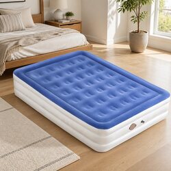 Durable Queen Air Mattress with Built-in Pump 46cm