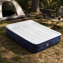 Double Inflatable Air Mattress with Flocked Surface