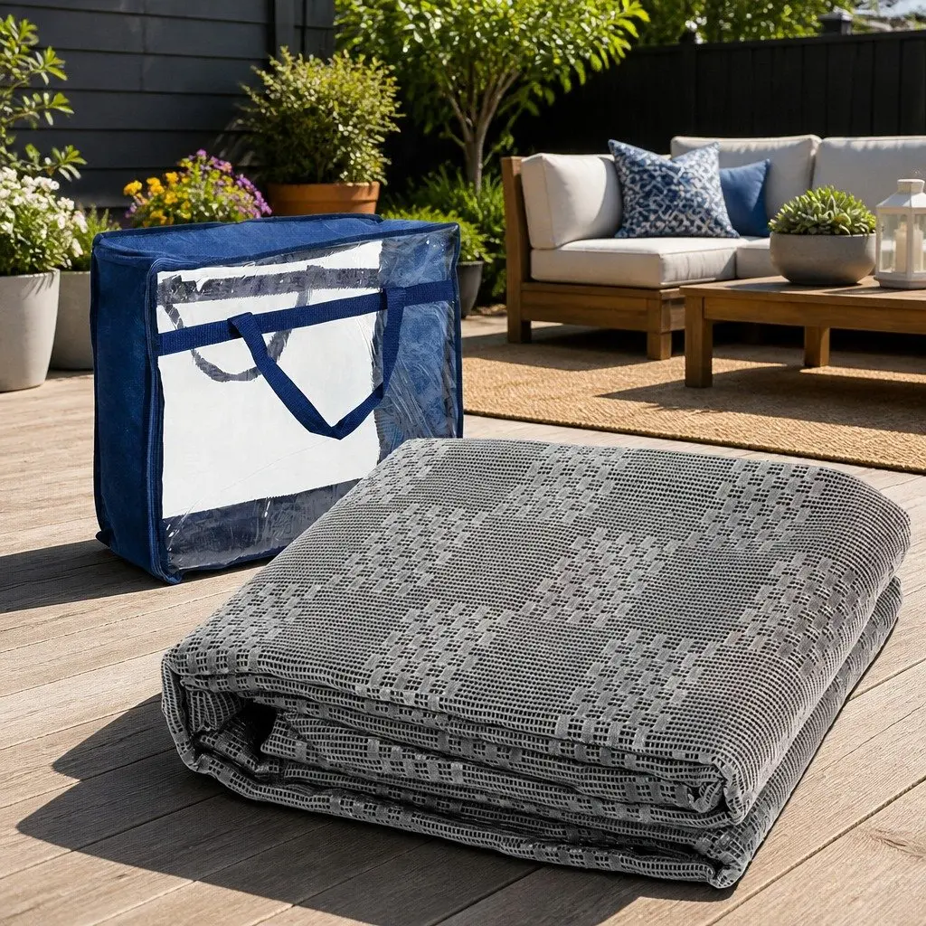 Annex Matting 4x2.5M Caravan Floor Mat Grey
