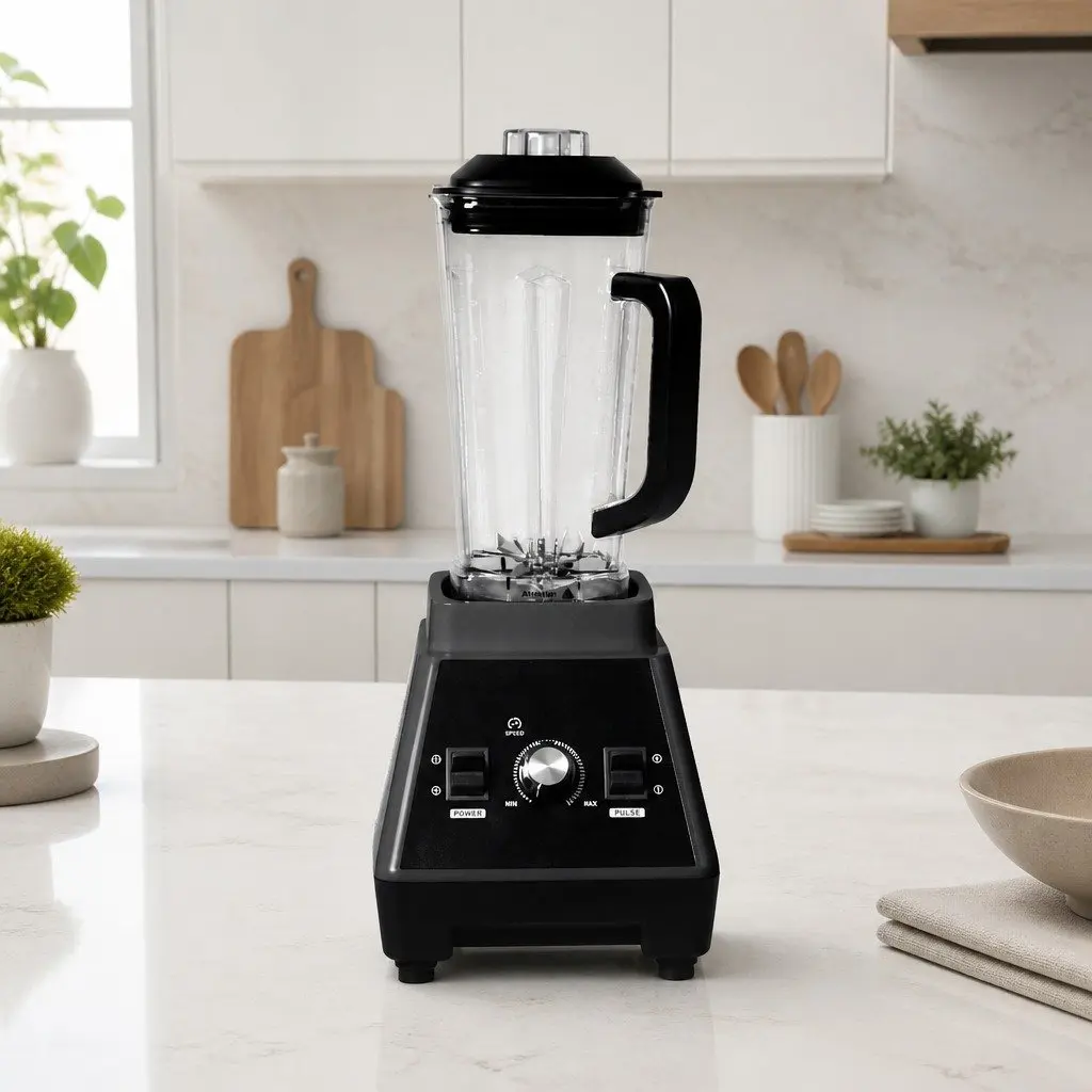 High-Power Commercial Blender 2L Black Kitchen Mixer Smoothie Juice Maker