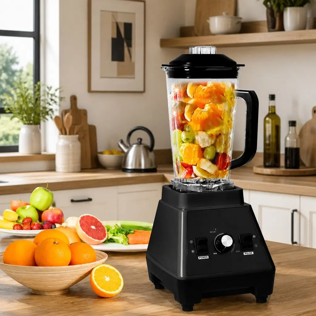 High-Power Commercial Blender 2L Black Kitchen Mixer Smoothie Juice Maker