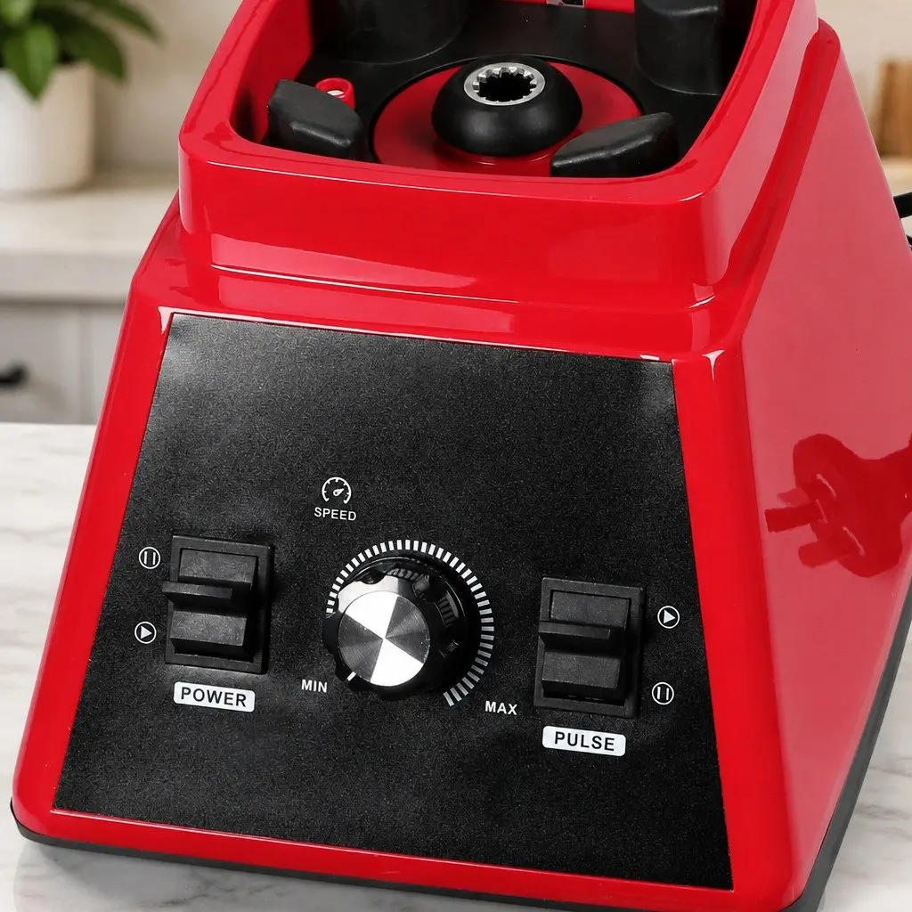Commercial Blender 2L Polycarbonate Red 1600W Stainless Steel Blades