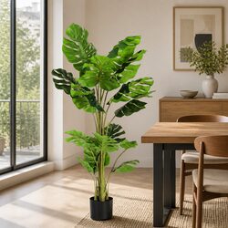 Lifelike Artificial Monstera Tree 140cm for Indoor Decor