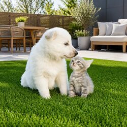 Durable Olive Green Artificial Grass Synthetic Turf 2M x 5M