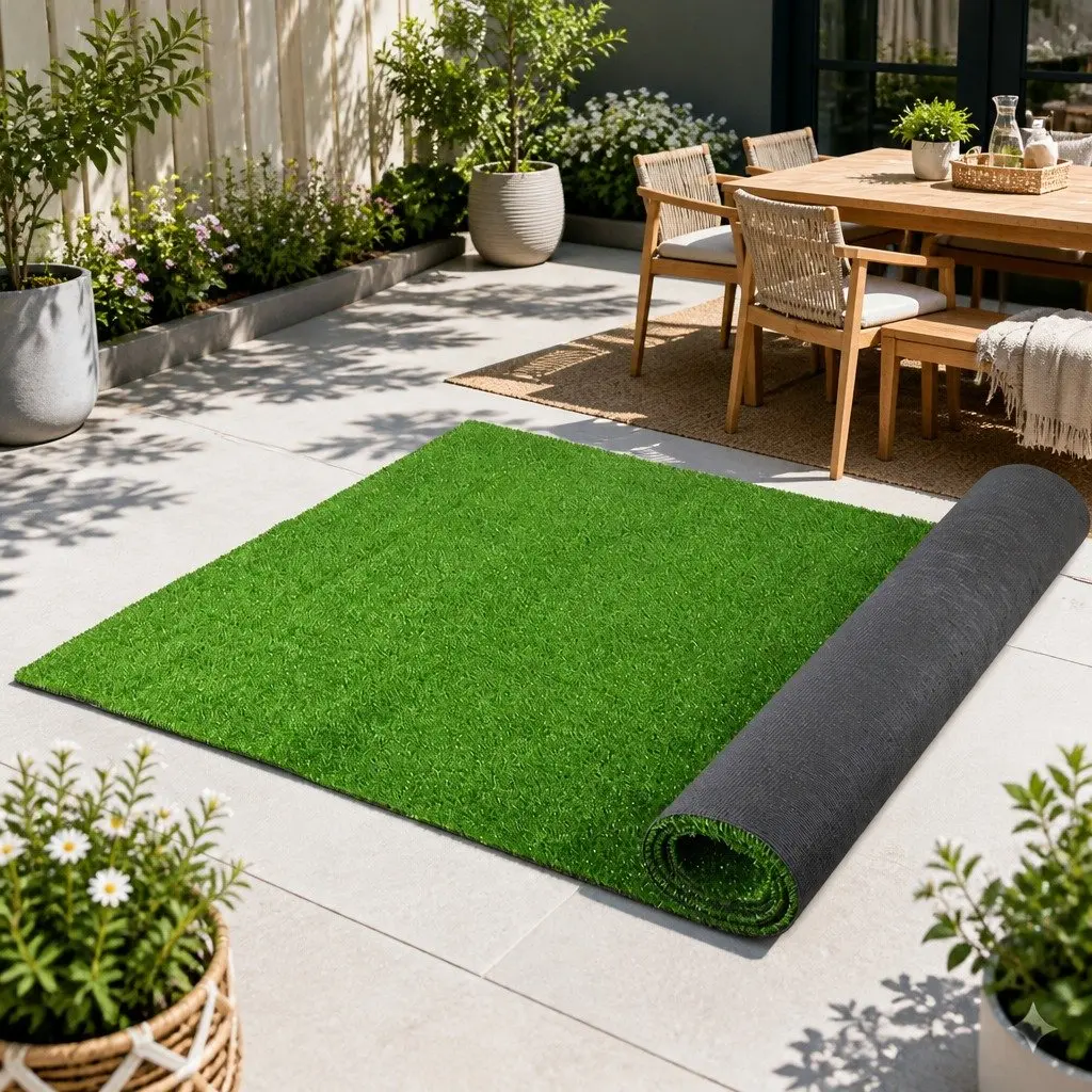 Olive Green Artificial Grass Synthetic Turf 2M x 5M
