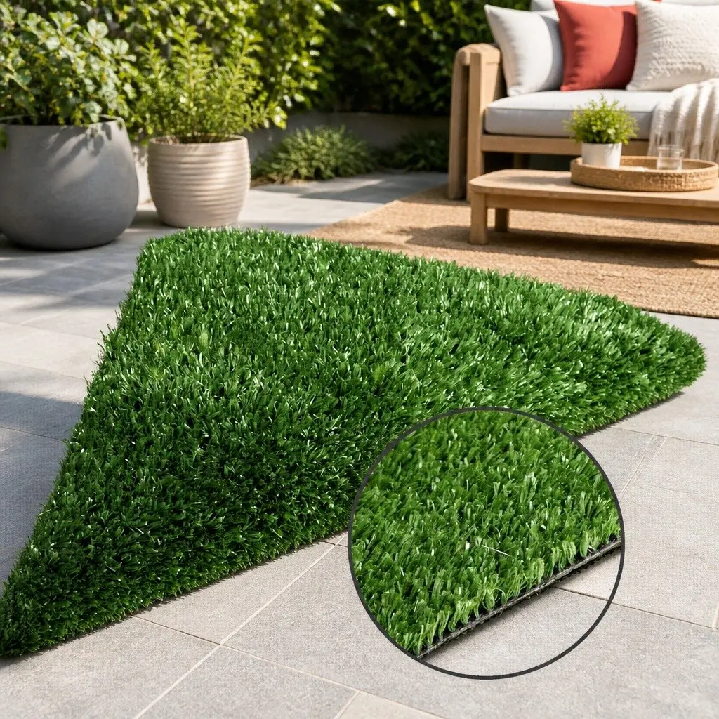 Synthetic Lawn Turf Artificial Grass 2m x 10m 10mm Pile Olive Green Suitable for Outdoor Areas Safe for Children and Pets