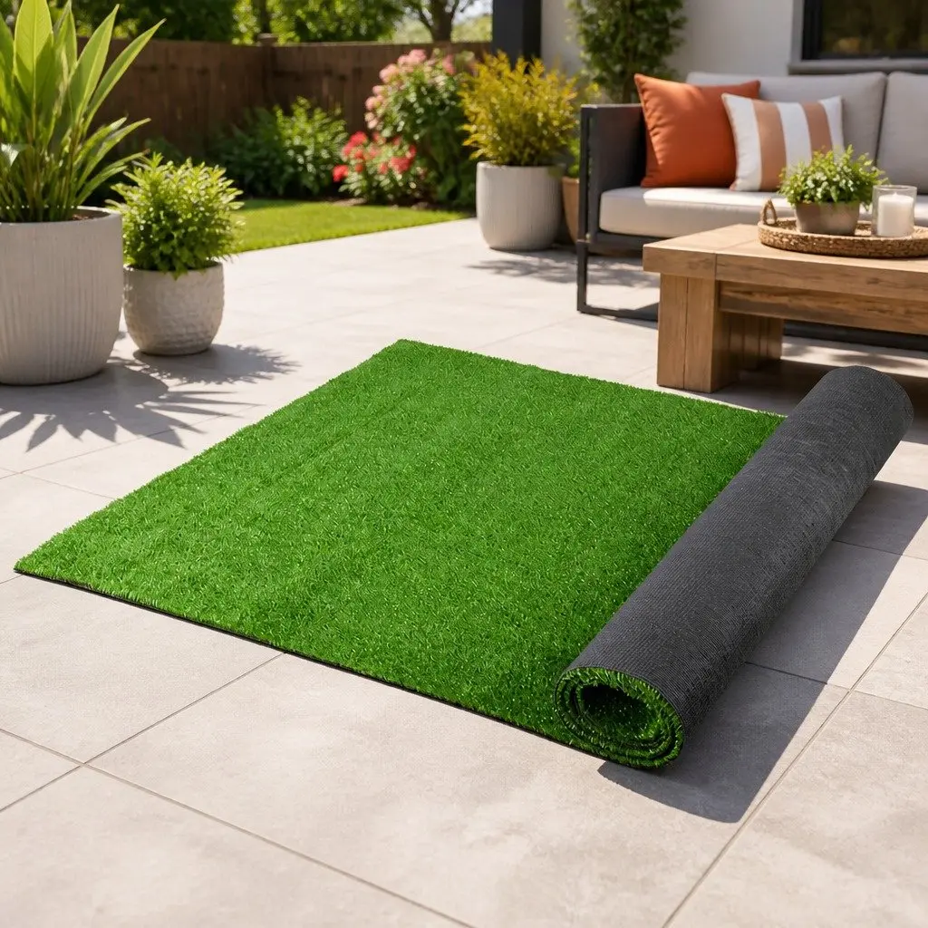 Synthetic Lawn Turf Artificial Grass 2m x 10m 10mm Pile Olive Green Suitable for Outdoor Areas Safe for Children and Pets