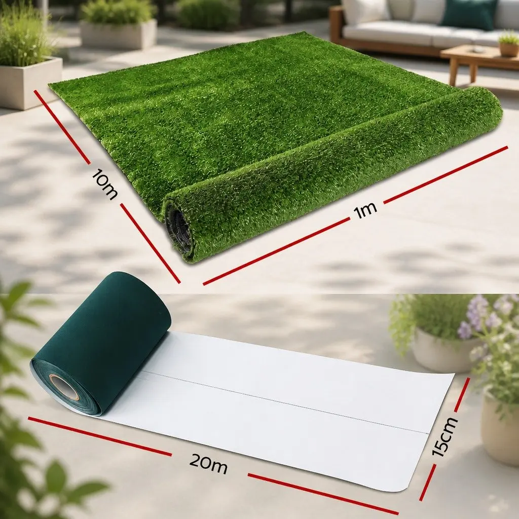 Artificial Grass Synthetic Turf 1x10m Olive Green 17mm Pile