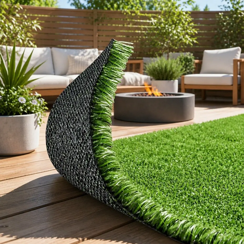 Artificial Grass Synthetic Lawn Turf 1m x 10m Olive Green 17mm Pile