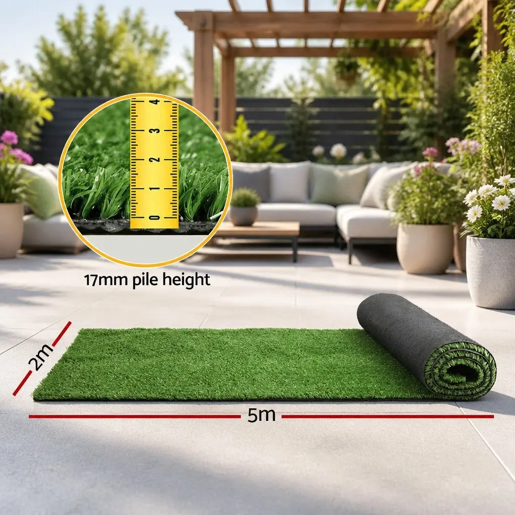 Olive Green Artificial Grass 2m x 5m 17mm Pile