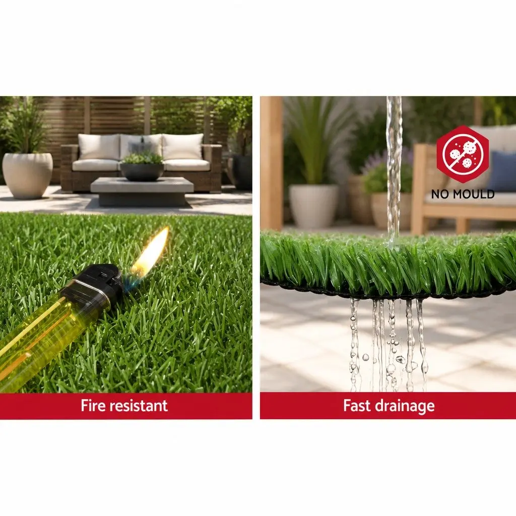 Olive Green Artificial Grass 2m x 5m 17mm Pile