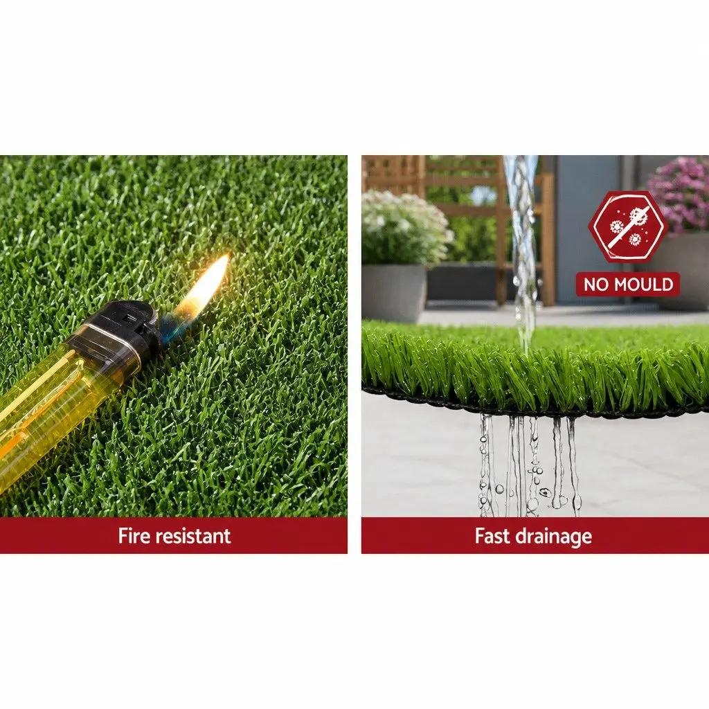 Artificial Grass Synthetic Turf 20 SQM Olive Green 2m Width 10m Length