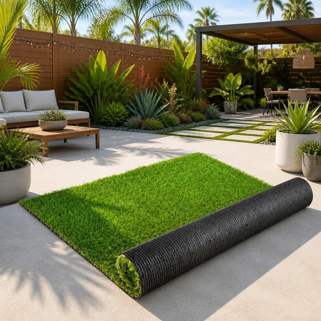 Artificial Grass Synthetic Turf Polyethylene 30mm 2m x 5m Four Tone Green