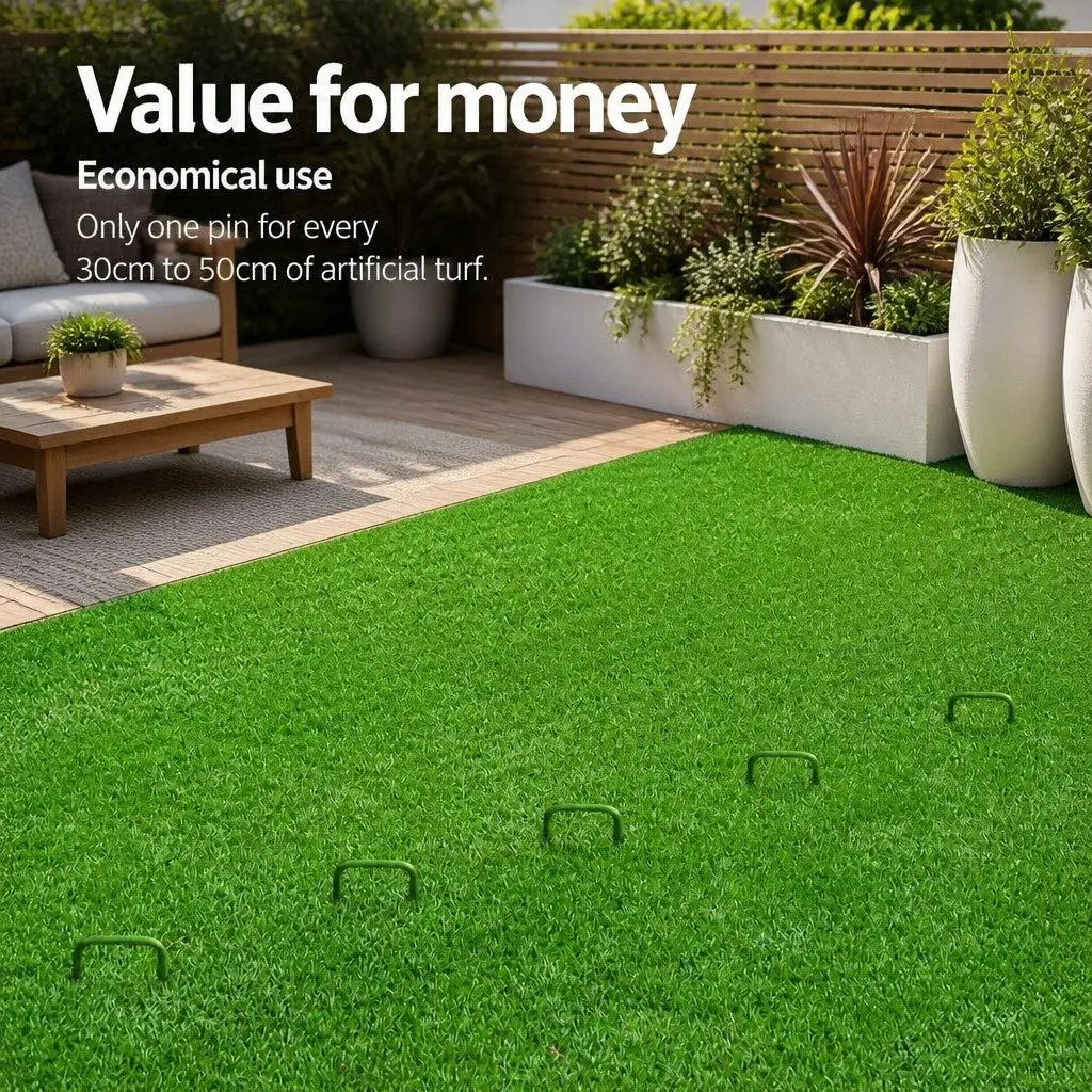 Synthetic Grass Pins Galvanized Steel 150mm Green U-Shape Pegs