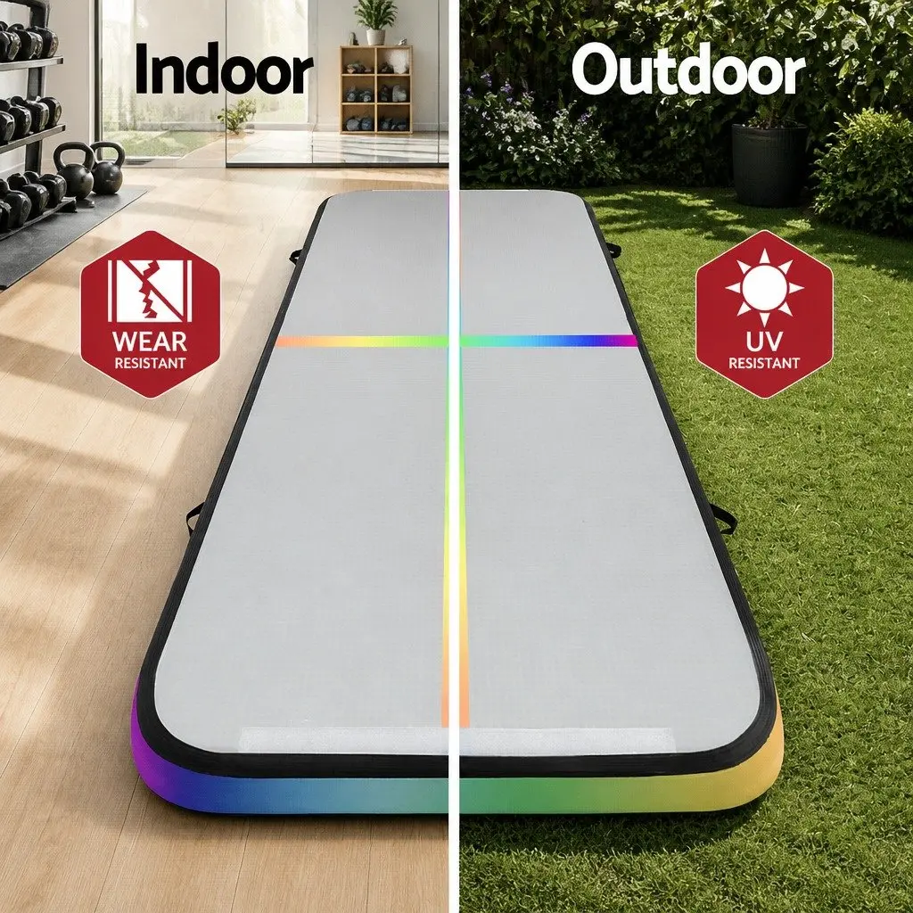 Air Track Mat Inflatable 3M Gymnastics Pad 1000-Denier Double-Wall Fabric Anti-Slip Wear-Resistant Surface
