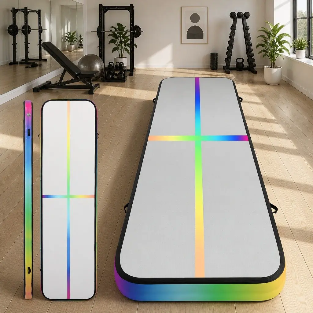 Air Track Mat Inflatable 4M Gymnastics Cheerleading Training Exercise Multiple Colours