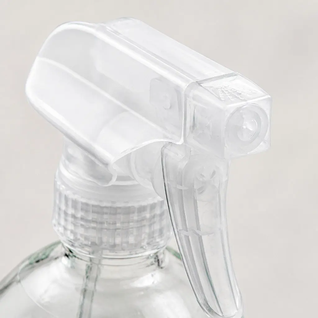 500ml Clear Glass Spray Bottles Adjustable Trigger Mist Stream Nozzle 6 Piece
