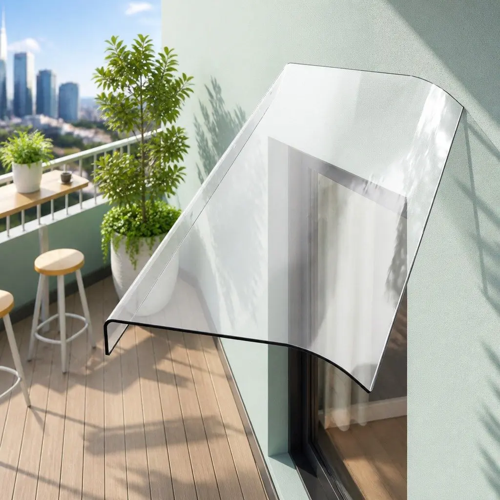 Transparent Awning 0.4mx1m for Doors and Windows