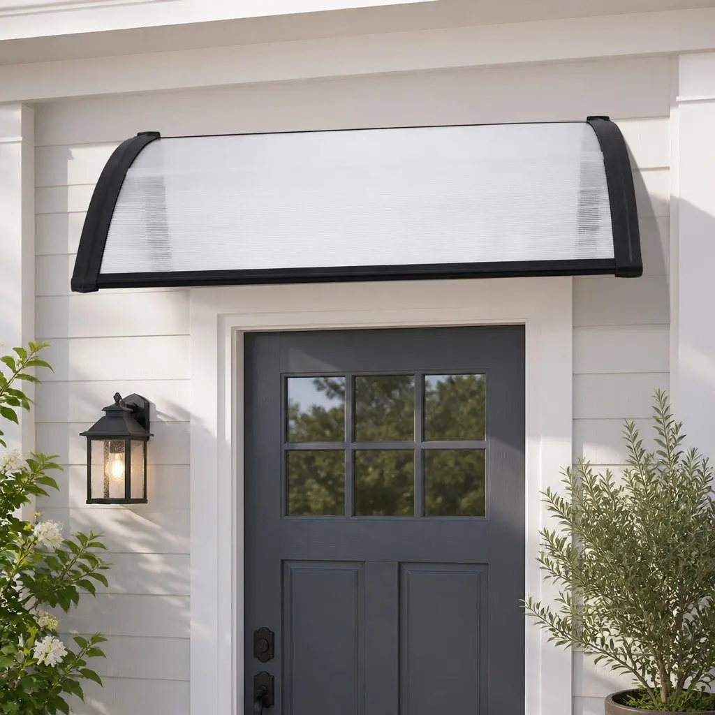 Window Door Awning 0.8M x 1M Transparent Canopy