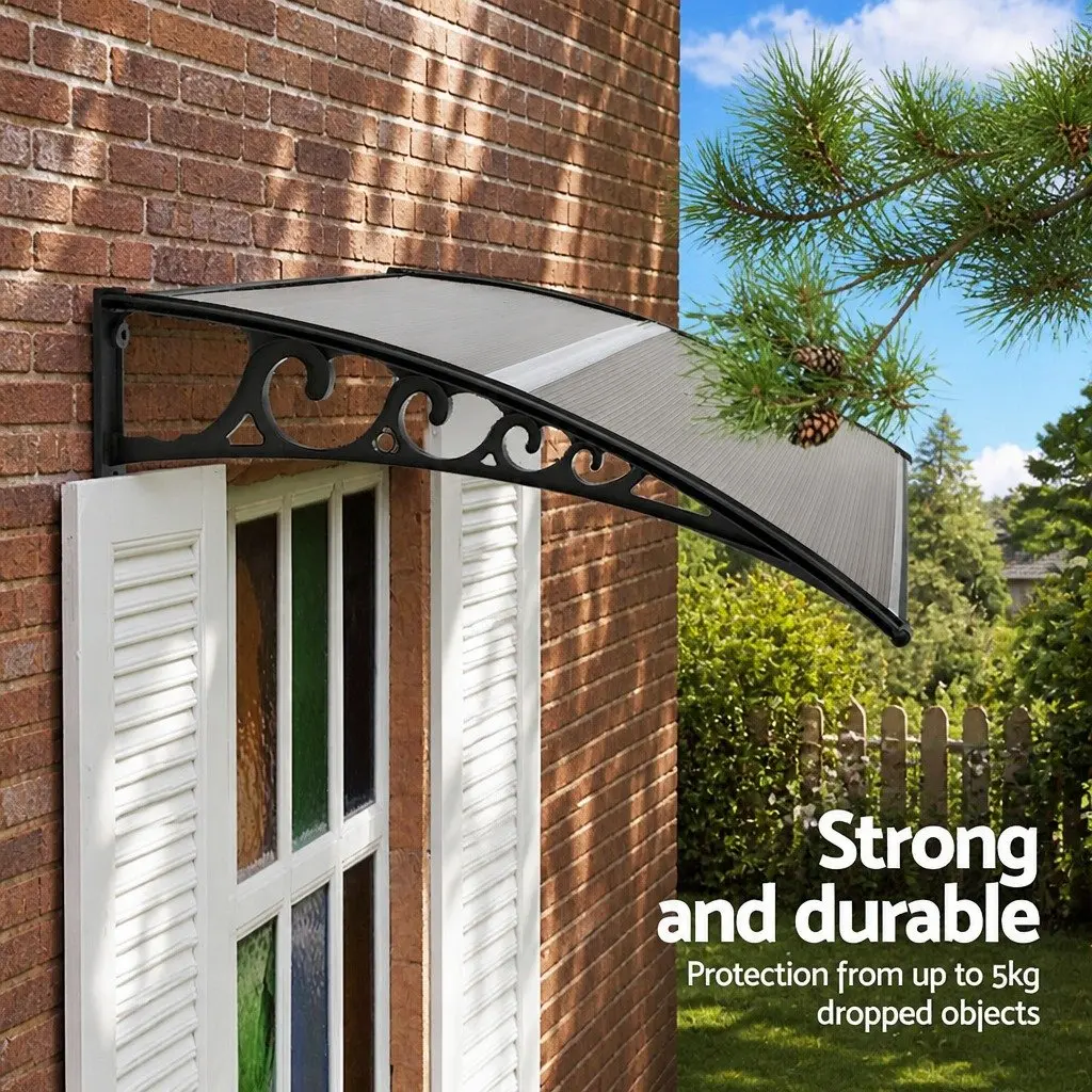 Awning PC Panel 0.8m x 1m Brown with Black Brackets