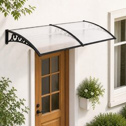 Stylish Window Door Awning 0.8M x 2M Transparent Canopy