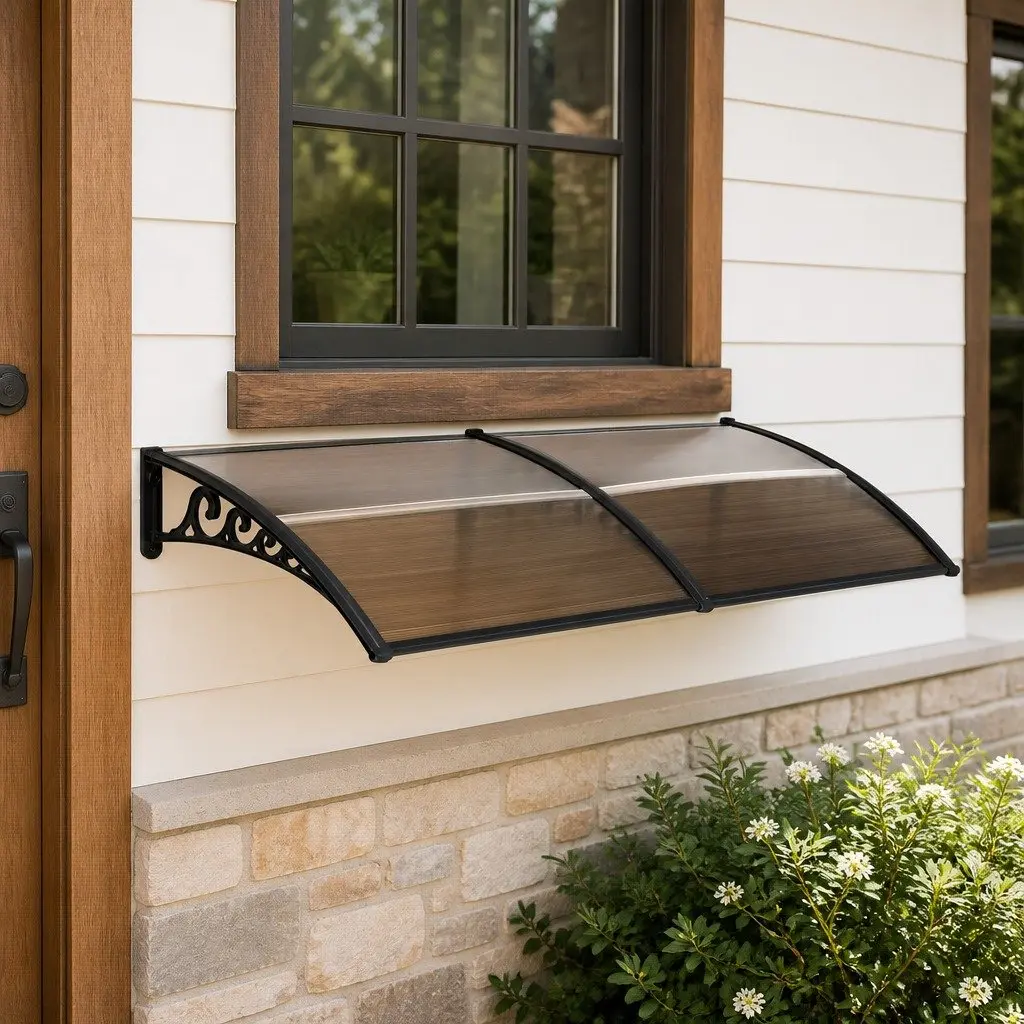 Window Door Awning 0.8m x 2m Polycarbonate Shade