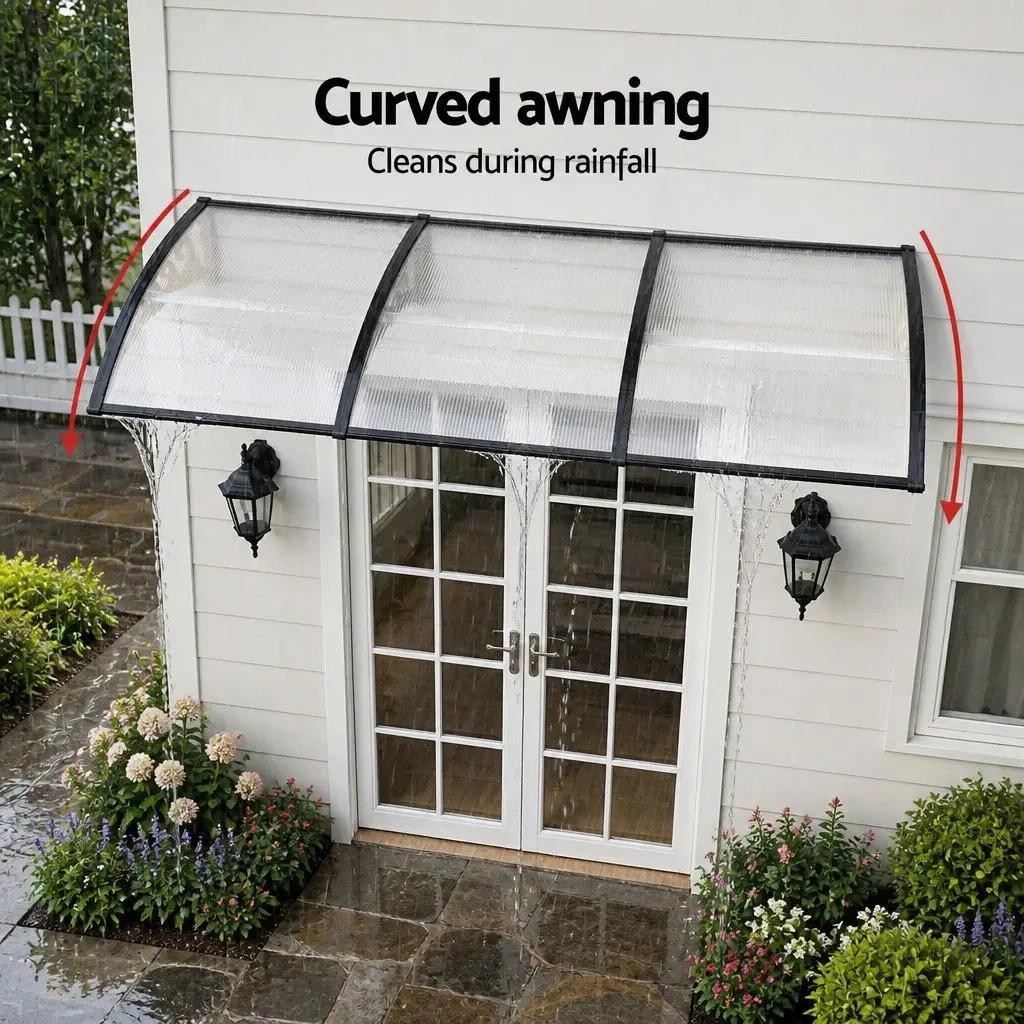 0.8m x 3m Window Door Awning with PC Panel