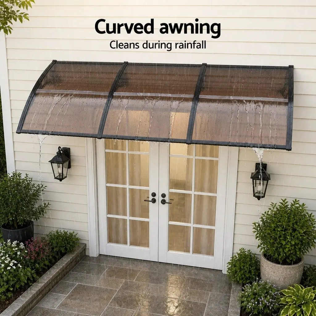 Awning Polycarbonate 0.8m x 3m Brown Panel