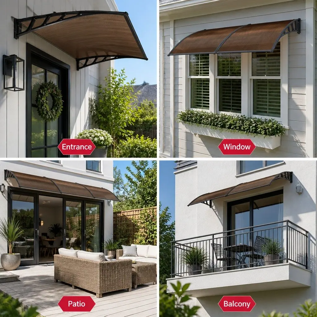 1.5m x 4m Window and Door Awning Canopy