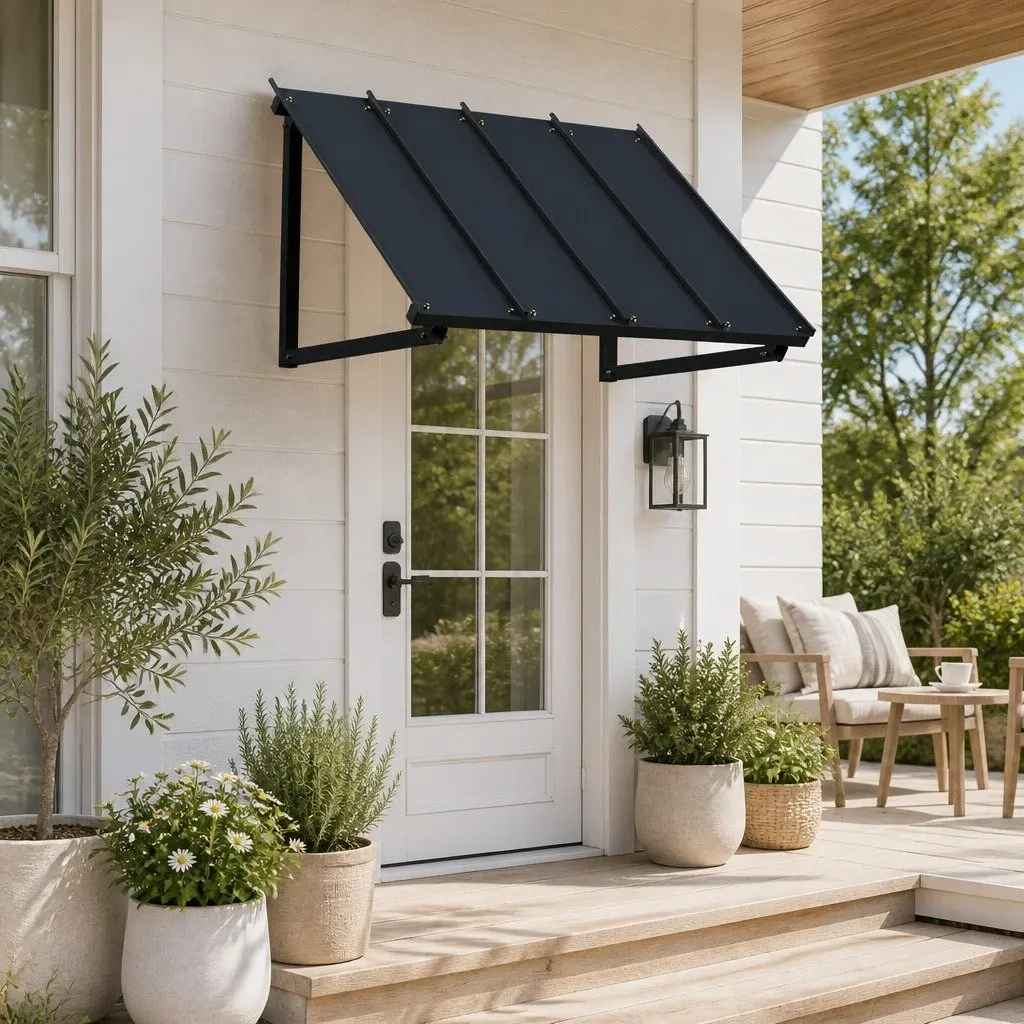 Awning Metal 1m x 1.2m Black Frame