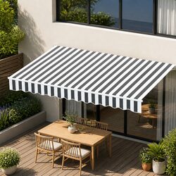 Durable Retractable Folding Arm Awning 3m x 2.5m