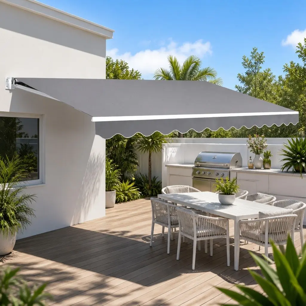 Folding Arm Awning with Manual Retract 3m x 2.5m