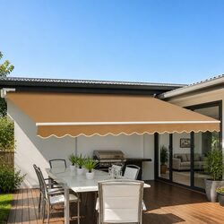 Quality Folding Arm Awning with Crank Mechanism 4M x 3M