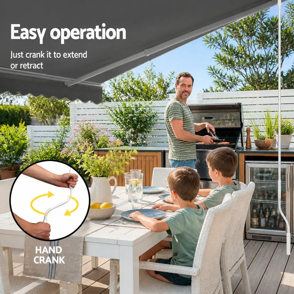 Retractable Folding Arm Awning 4M x 3M