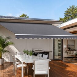 Premium Motorised Retractable Awning 2.5M x 2M Grey