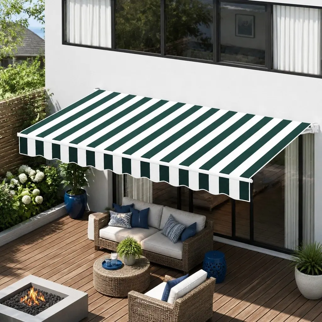 Motorised Retractable Awning for Patios and Gardens