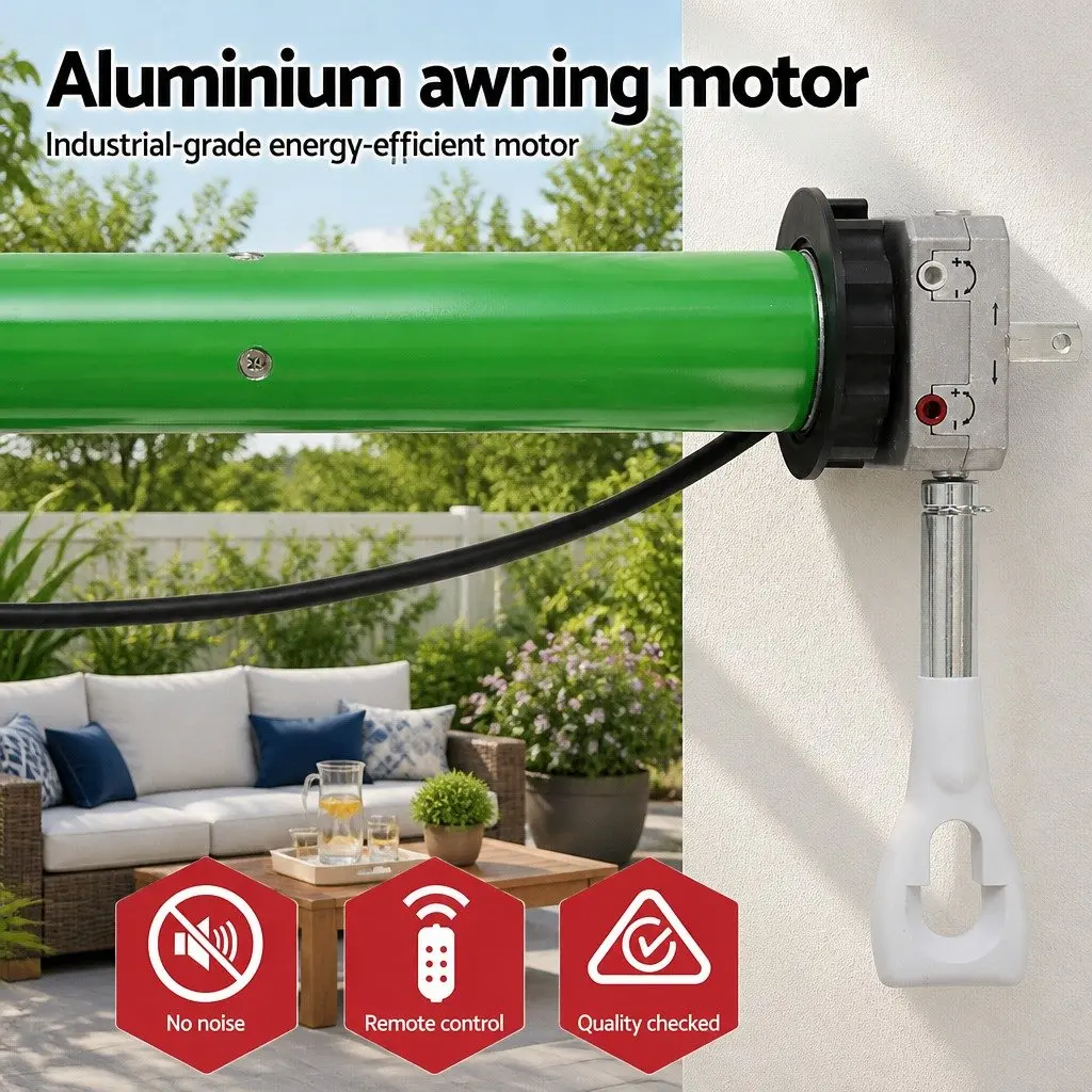 Motorised Retractable Awning for Patios and Gardens