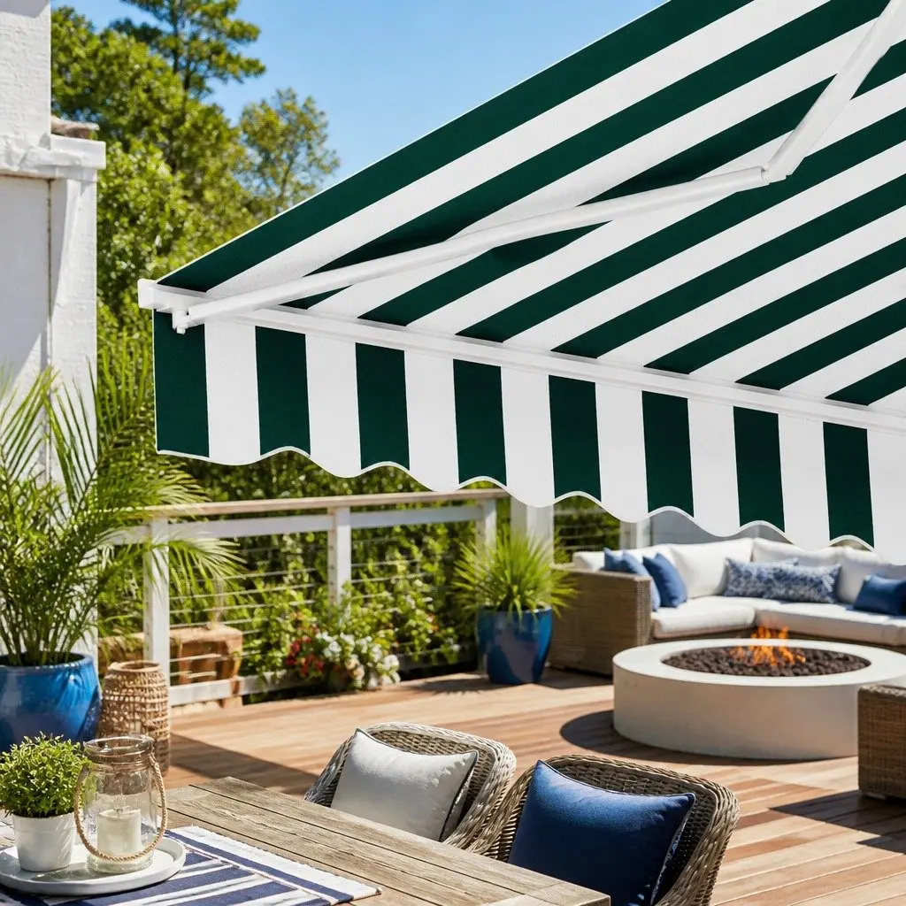 Motorised Retractable Awning for Patios and Gardens