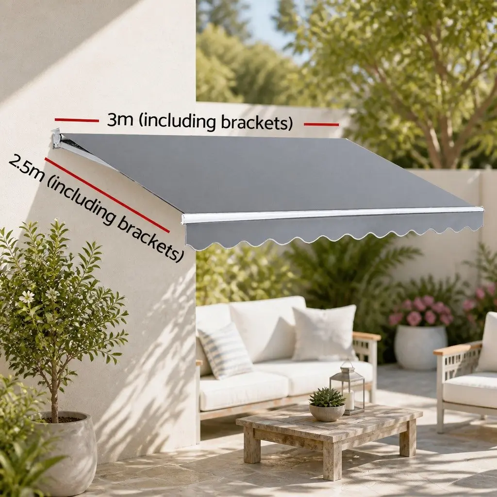Motorised Retractable Awning 3m x 2.5m
