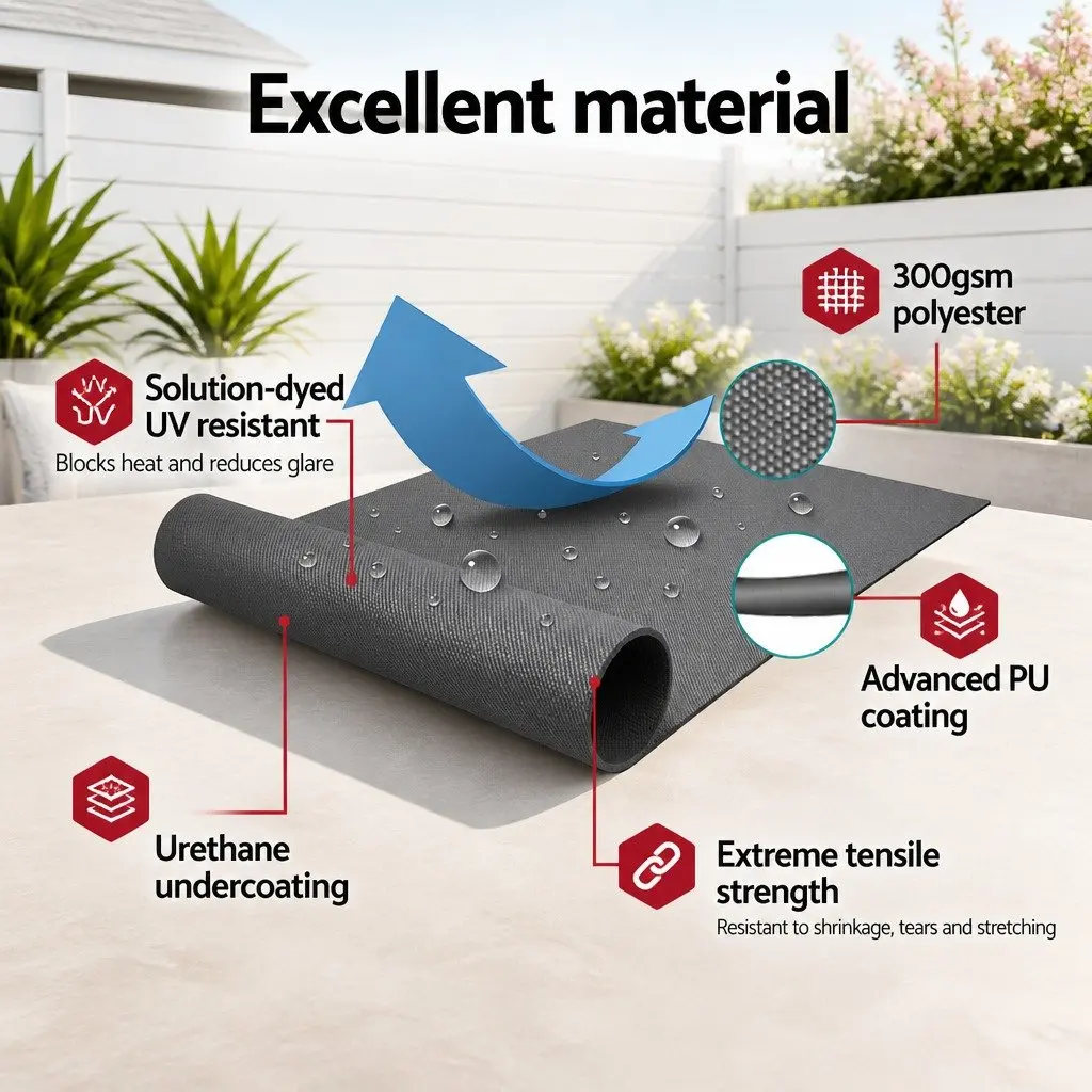 Motorised Retractable Folding Arm Awning 3.5M x 2.5M Grey
