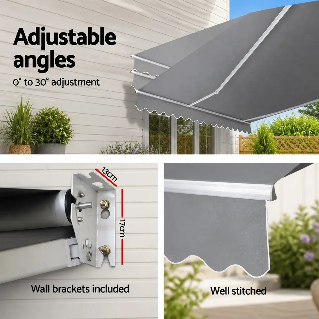 Motorised 4M x 3M Folding Arm Awning